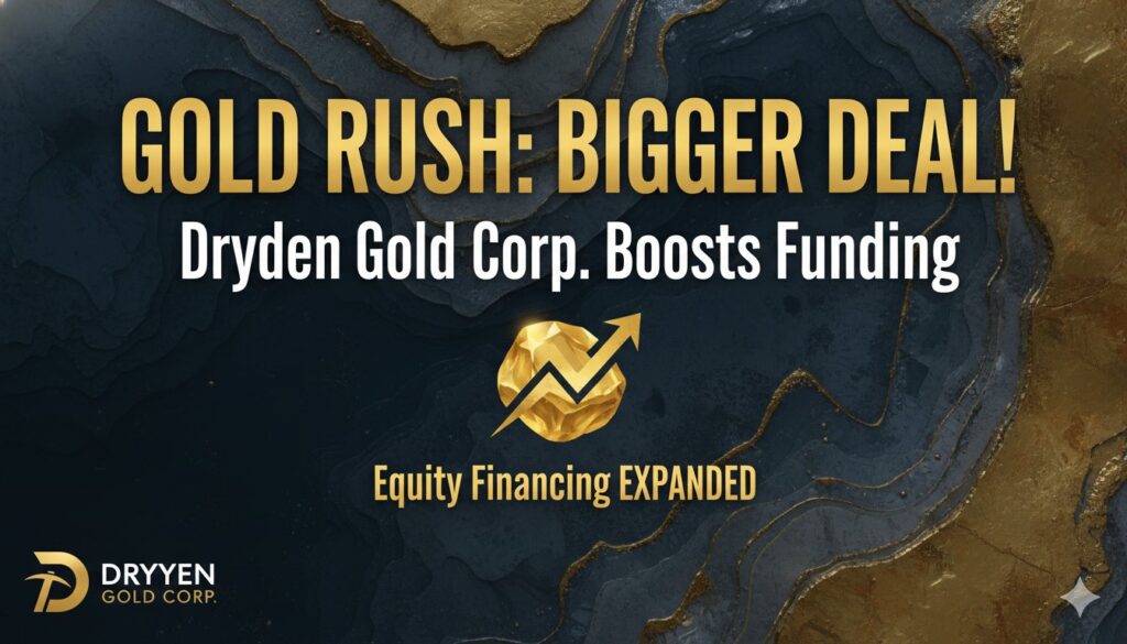 Dryden Gold Corp. exploration team examining high-grade gold core samples from northwestern Ontario property