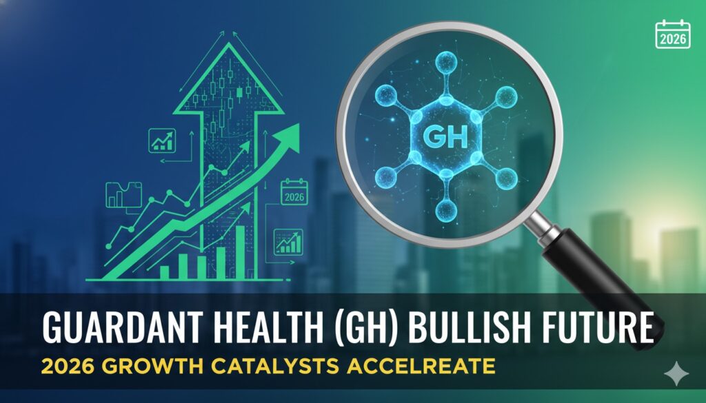Upward trending stock chart of Guardant Health with bullish indicators
