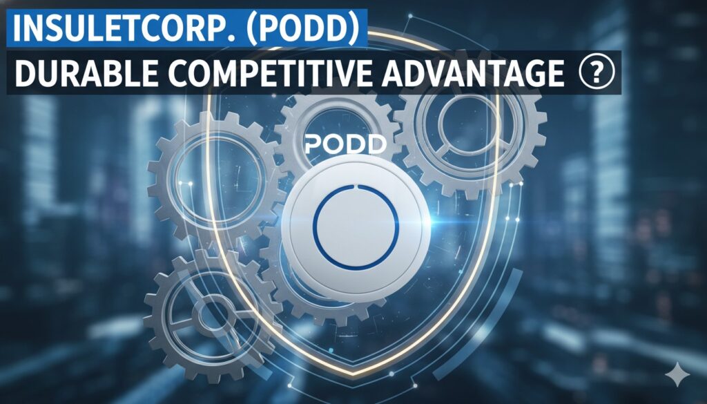 Close-up of a tubeless insulin pod device on a neutral background