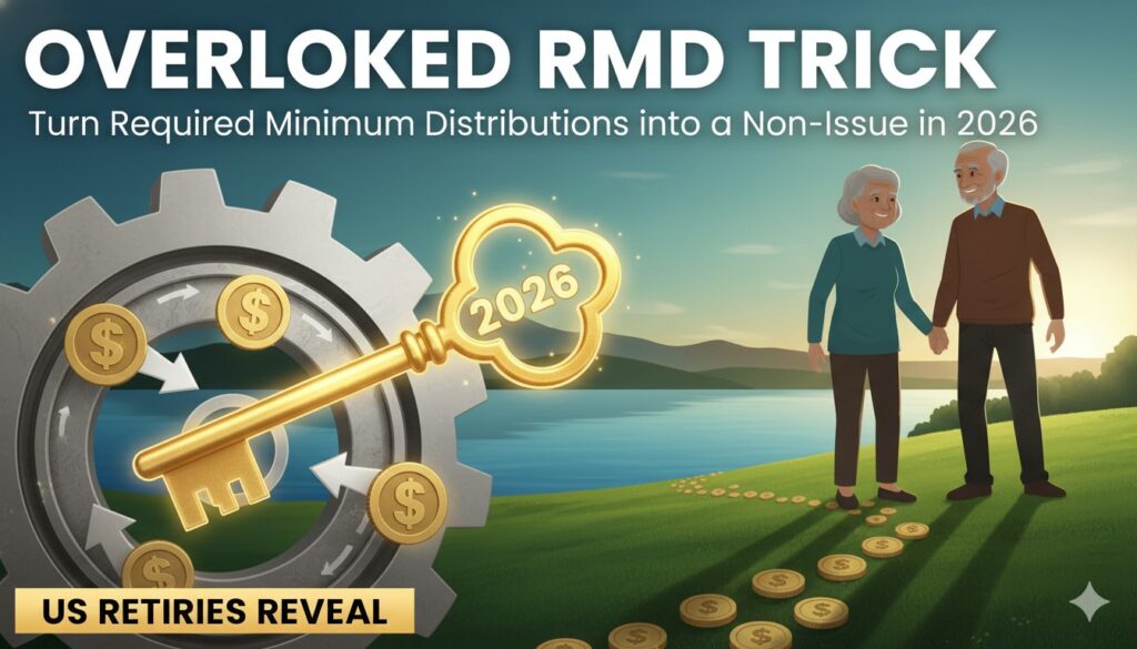 Senior couple reviewing financial documents while considering charitable donations from retirement accounts