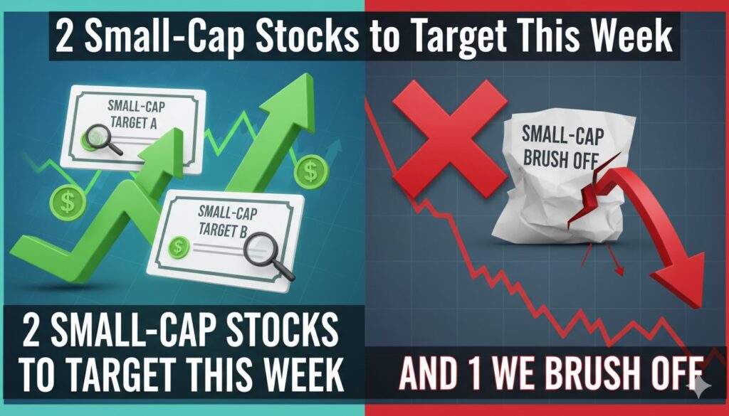 Chart showing small-cap stocks performance with highlights on MIR, CFBK, and TFSL tickers amid market rotation trends.