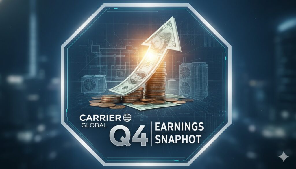 Alt Text for Featured Image Technicians installing Carrier commercial HVAC equipment in a modern facility