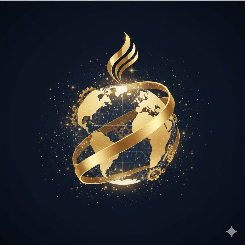 Group of diverse high school students from across the Americas posing triumphantly on stage in Rio de Janeiro during the 2025 JA Company of the Year Competition, celebrating youth entrepreneurship and innovation.